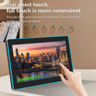 13.3 inç Duvarlı Konferans Odası Tablet NFC/RFID POE Ticari Android Tablet Etraf Led Işık