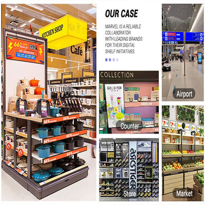 24 Inç Ultra Geniş Çözünürlüklü Uzaylı Çubuk Tipi LCD Reklam Ekranı Süpermarket Rafaları Perakende için Mükemmel Seçim
