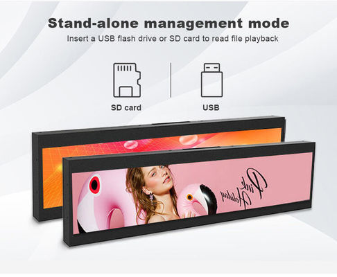 19 inç Duvar Montajlı Çubuk Tipi Reklam Makinesi 1920x360 Android Tablet