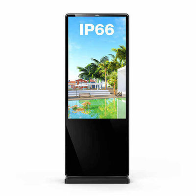 86 inç süper büyük dikey LCD reklam ekranı kapalı kiosklar için zemin duruş