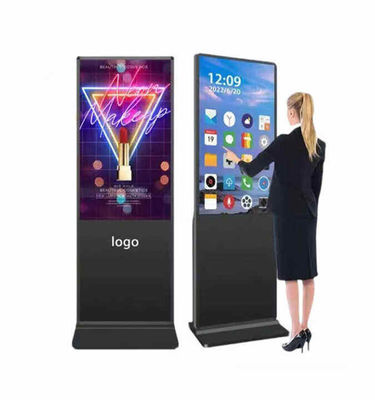 Yerde duran tasarım ve dijital işaretleme ile iç mekan 55 inçlik LCD Reklam oynatıcısı