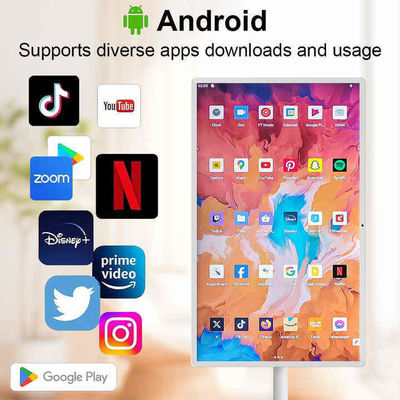 21.5 Inch RK3588 Stand By Me Hareketli Dokunmatik Ekran Monitörü Yer Duracak Android Kablosuz Ev İçin Taşınabilir Akıllı Televizyon