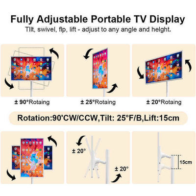 21.5 inç Yerde Dikilen Akıllı TV LCD Akıllı Ekran İçerideki Android 12 Bekleme Me TV