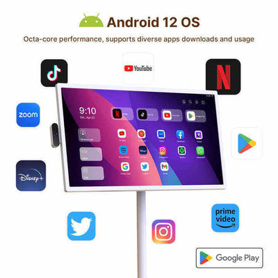 Taşınabilir 24 Inch Android Hareketli Akıllı Stand By Me Yer Stand Akıllı TV