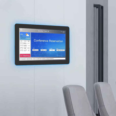 10.1 inç duvara monte edilmiş akıllı ev kontrol tableti son derece konfor için LED ışığı ile çevrili