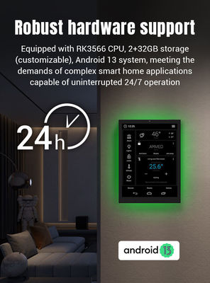 9Akıllı Ev Kontrolü için Tam Görünüm Ekranlı.7 Inç RK3566 Quad Core Android 13 Otomasyon Tablet