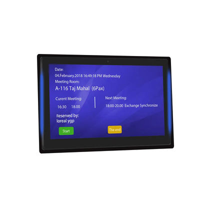 10.1 Inç RK3399 2+16GB Duvar Montajlı Konferans Salonu Tablet NFC POE Toplantı Salonu Rezervasyon Sistemi