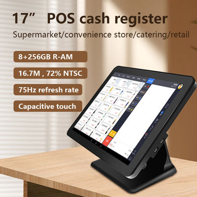 Yeni Tasarım 17 İnç N5095 CPU POS Makinesi 8+256GB Büyük Bellek Win10 Perakende Yazar Kasa POS Terminali