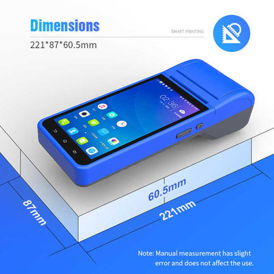 Akıllı NFC Mobil Ödeme Terminalı 5.5 Inç Taşınabilir Pos Makinesi Akıllı Elden Kullanılabilir Akıllı Terminal Kamera Yazıcısı ile