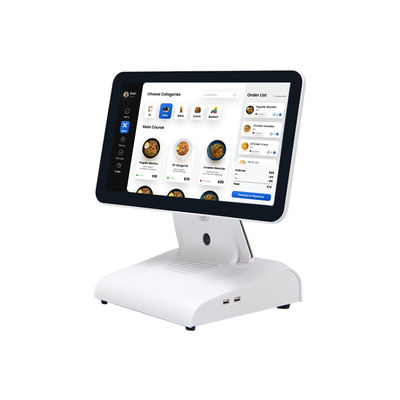 15 İnç N2840 Masaüstü POS Makinesi Restoran POS Terminali 2+32GB Hepsi Bir Arada POS Sistemi Müşteri Ekranıyla