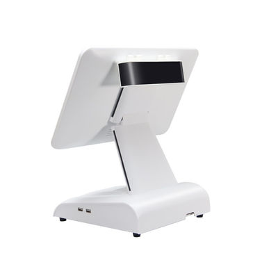 15 İnç N2840 Masaüstü POS Makinesi Restoran POS Terminali 2+32GB Hepsi Bir Arada POS Sistemi Müşteri Ekranıyla