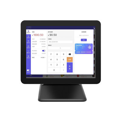 Yeni Tasarım 15 İnç 60Hz Masaüstü Pos Terminali 8+256GB N100 CPU Perakende Pos Yazarkasa, Yazıcı ve Tarayıcı ile
