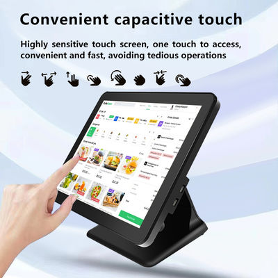 Yeni Tasarım 15 İnç 60Hz Masaüstü Pos Terminali 8+256GB N100 CPU Perakende Pos Yazarkasa, Yazıcı ve Tarayıcı ile