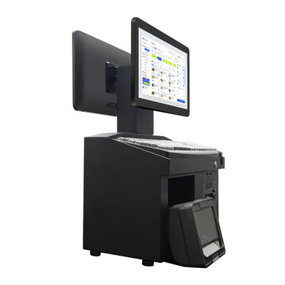14 İnç Çift Dokunmatik Ekran Win7 Pos Nakit Kayıt Cihazı i3 İşlemci 4+64GB Masaüstü POS Terminali Yazıcı, Klavye, Tarayıcı ile