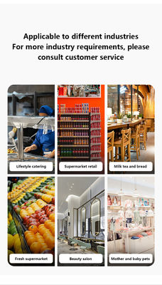 14 İnç Çift Dokunmatik Ekran Windows7 Pos Nakit Kayıt Cihazı i3 İşlemci 4+64GB Masaüstü POS Terminali Yazıcı, Klavye, Tarayıcı ile