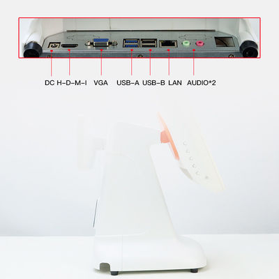 Windows Nakit Kayıt POS Makinesi Basit Tarz Plastik Tasarım ve 15.6 İnç Çift Ekran Hepsi Bir Arada Windows için