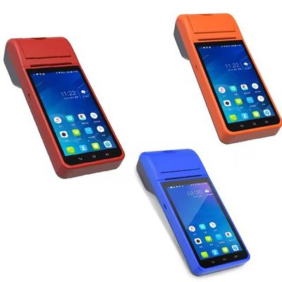 Android 8.1 İşletim Sistemi 5.5 İnç NFC Pos Sistemleri El Tipi Kasiyer Pos Makinesi 58mm Termal Fiş Yazıcılı