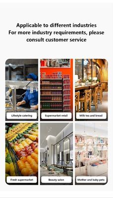 Perakende 15.6 inç Çift Dokunmatik Ekranlı Tüm Tek Terminal Makine Termal Transfer Yazıcı Teknolojisi ile