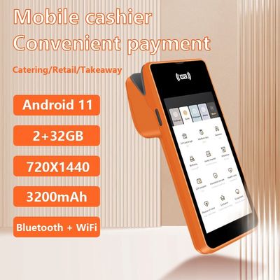 5.45 inç Android Sistemli Mobil Pos Makinesi El Tipi Akıllı Kasa Terminali Yazıcı Çıkışı Türü Monokrom ve Wifi
