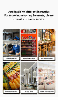 Süpermarket POS Sistemi 15.6 inç Çift Dokunmatik Ekran, Dahili Ölçekli Yazıcı Kablosuz Protokol NFC Arayüzü VGA