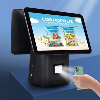 Perakende Satış Noktası Makinesi 15.6 inç Android POS Terminalı, tarayıcı ve yazıcı ile 4GB DDR4 Bellek 64GB Sabit Disk Kapasitesi