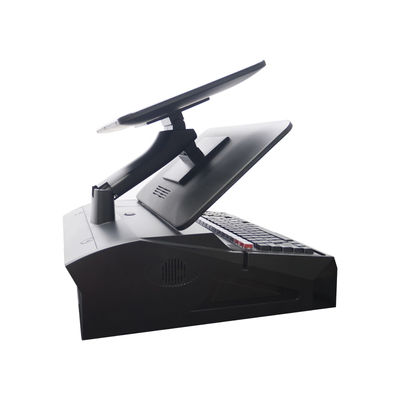 OEM ODM 15.6 Inch Çift Ekranlı Windows7 Pos Nakit Kaydı N2840 Cpu 2 + 32GB Masaüstü POS Terminal 58mm Yazıcı,Klavye