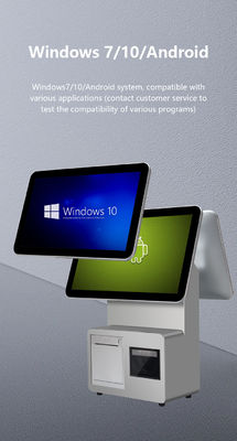 15.6 İnç Çift Ekranlı Pos Nakit Makinesi I3 İşlemci 4+64GB Perakende Pos Sistemi Süpermarket Pos Terminali