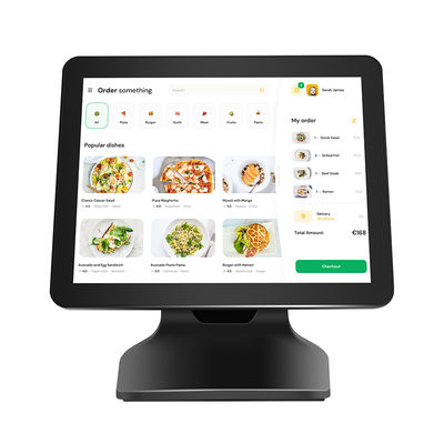 15.6" 8+256GB Büyük Bellekli Pos Nakit Kayıt Cihazı 1080P Win10 Dokunmatik Ekranlı Pos Makinesi Müşteri Ekranıyla