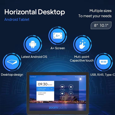 10.1 inç yatay masaüstü android tablet pc bilgisayar dokunmatik ekran RJ45 POE güçlü NFC okuyucu Endüstriyel iş ön otel restoran perakende mağazaları masa kullanımı