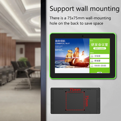 8 inç duvara monte iş dokunmatik ekran POE NFC android tablet pc, LED ışıklı Dijital tabela ekranı toplantı odası rezervasyon sistemi