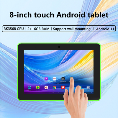 8 inç duvara monte iş dokunmatik ekran POE NFC android tablet pc, LED ışıklı Dijital tabela ekranı toplantı odası rezervasyon sistemi