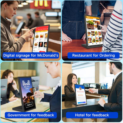 15.6 inçlik NFC Perakende Tablet Rockchip dört çekirdekli L şeklinde Android Tablet bilgisayar Restoran diğerleri