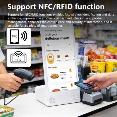 L tipi masaüstü 15.6 inç 1920x1080 android 15 tablet pc Wi-Fi NFC Kapasitif dokunmatik ekran 10000mah Octa Core fast food hoparlörlü otering