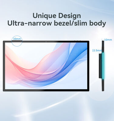 15.6 inç RK3566 Dört çekirdekli Android Tablet PC, Duvar Montajlı Konferans Odası Kullanımı için LED Işık Çubuğu