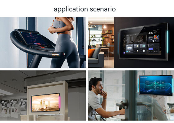 15.6 inç RK3566 Dört çekirdekli Android Tablet PC, Duvar Montajlı Konferans Odası Kullanımı için LED Işık Çubuğu