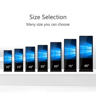 43 İnç Ayaklı Dijital Tabela LCD Reklam Ekranları Dokunmatik Ekran Akıllı Kiosk Poster Oynatıcı Alışveriş Merkezi İçin