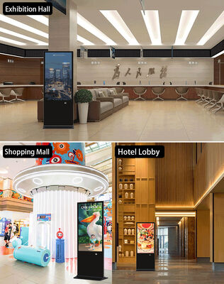 43 İnç Ayaklı Dijital Tabela LCD Reklam Ekranları Dokunmatik Ekran Akıllı Kiosk Poster Oynatıcı Alışveriş Merkezi İçin