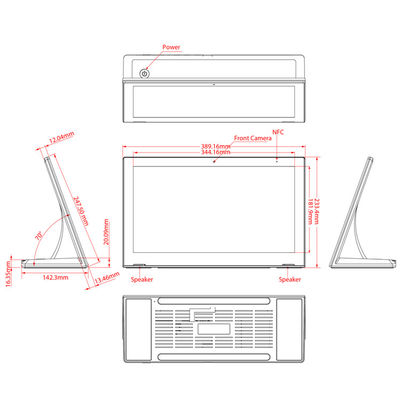 Android 8.1 15.6" 1.8GHz All In One Touch Screen PC OEM Reklam Oyuncusu