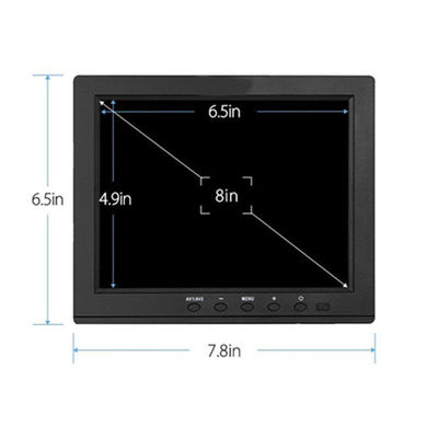 9~36VDC 800x480 8 Inch LCD CCTV Monitor BNC AV HDMI USB ile
