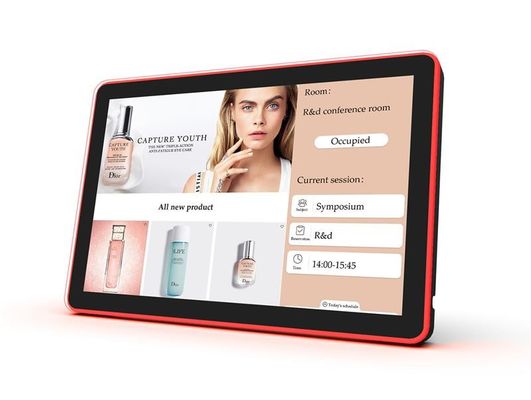 Android 8.1 Dört Çekirdekli İşlemcili ve Toplantı Odası Yönetimi İçin 10 Noktalı Kapasitif Dokunmatik Duvara Monte Tablet
