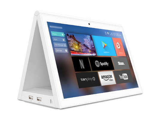 Beyaz RK3288 10.1 Inç Android Tablet Pc, POS Çift Ekranlı Android Tablet