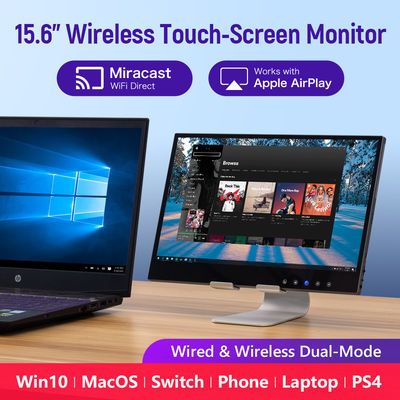 1080P HDR 5ms Portatif Kablosuz Dokunmatik Ekran Monitörü 178° Tam Görünüm