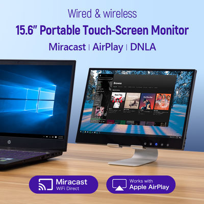 1080P HDR 5ms Portatif Kablosuz Dokunmatik Ekran Monitörü 178° Tam Görünüm