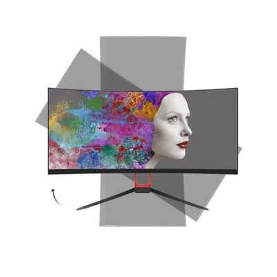 Çerçevesiz HDMI VGA 75Hz 30 inç 1080P Eğri PC Oyun Monitörü Dahili Hoparlörler
