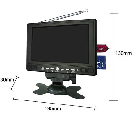 Dörtlü Bölünmüş 7 inçlik TFT Araç Arka Görünüm LCD Monitörü 2AV Port Monitörü