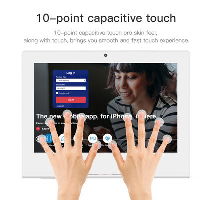 10.1 inç IPS dokunmatik ekranlı Android Tablet L şekli WIFI RJ45 AIO Tablet