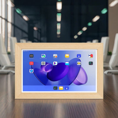 Kalite  21.5Inch RK3588 Wooden Frame Android 13 Tablet POE NFC Wall Mounted Tablet PC for Advertising Use Fabrika