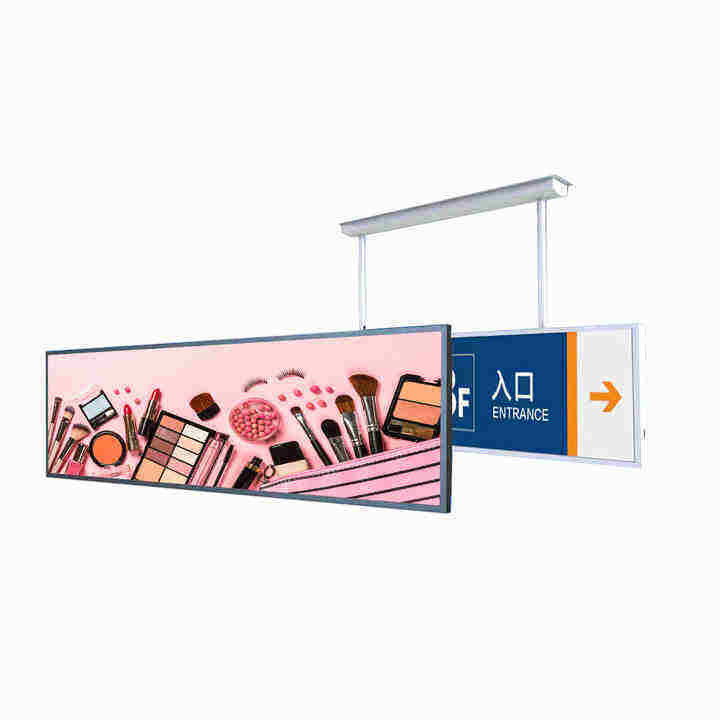 24 Inç Ultra Geniş Çözünürlüklü Uzaylı Çubuk Tipi LCD Reklam Ekranı Süpermarket Rafaları Perakende için Mükemmel Seçim