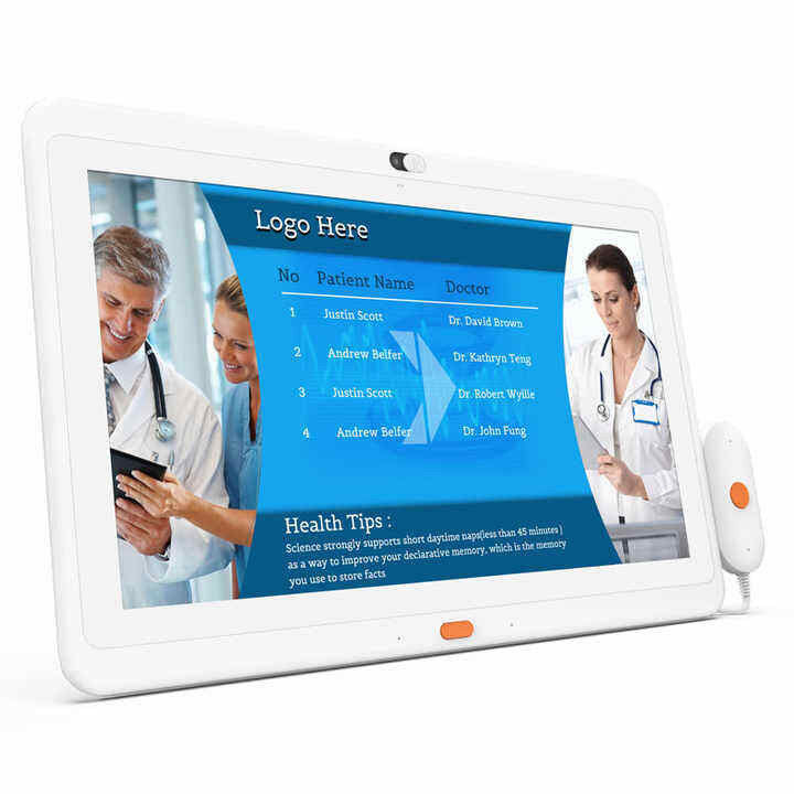 Hastane 15.6 inç Sağlık Bakım Tablet Android Tüm Bir Tıp Sanayi Sınıfı Tabletler Çağrı Tutma Kamera ile