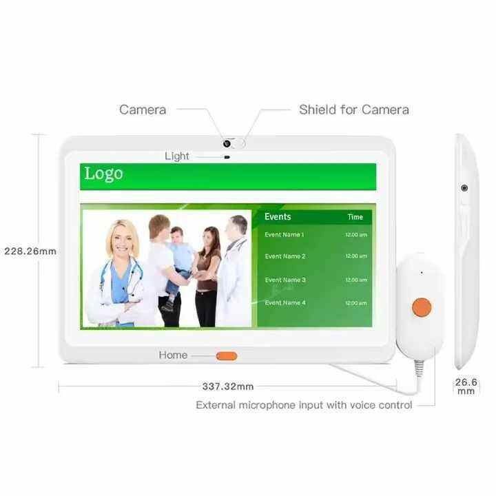 Hastane Android 1920X1080 13.3 inç Medikal Tablet İşaretli Çağrı Merkezi Servisi